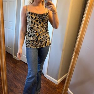 Topshop leopard tank size 8